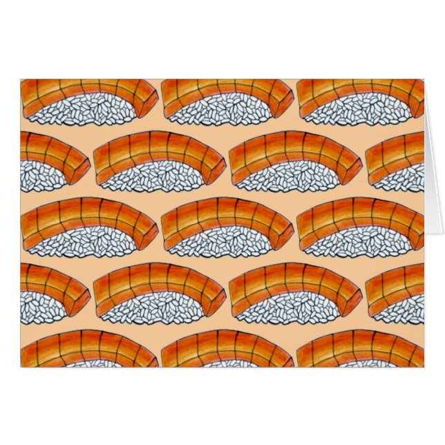 Salmon Nigiri Sushi Rice Fish Comida Japonesa (Anverso (Horizontal))