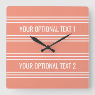 Salmon Stripes reloj de pared personalizado