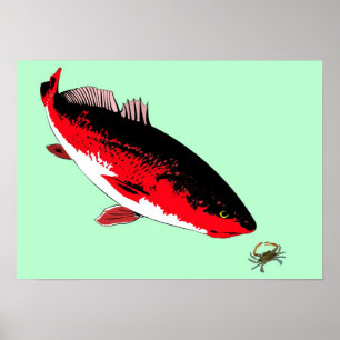 Salmones contra la impresión del cangrejo