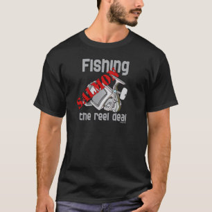 Salmones de la pesca la camisa de la pesca del