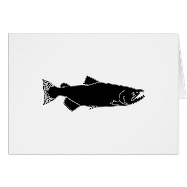 Salmones pacíficos (icono negro) (Anverso (Horizontal))