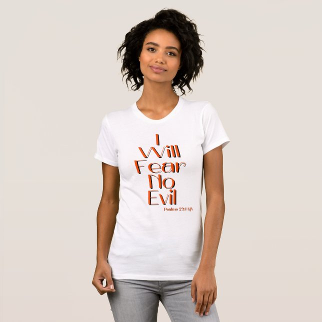 Salmos 23:4 Biblia Verse Cita camiseta femenina (Anverso completo)