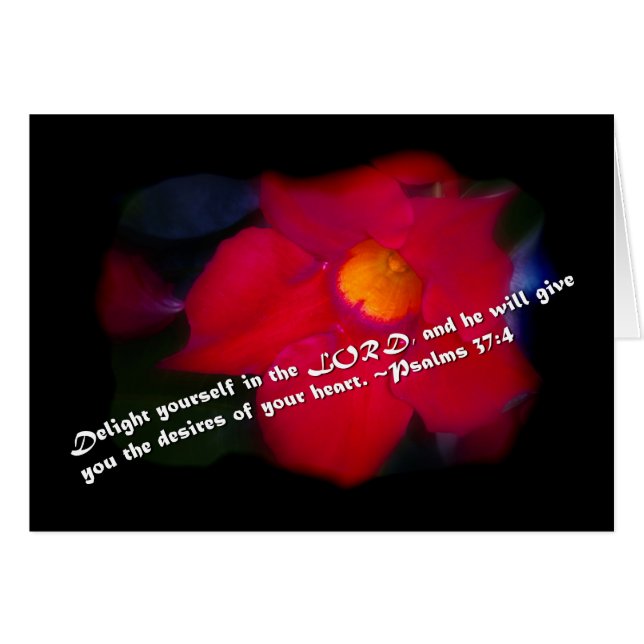 Salmos 37:4 sobre negro (Anverso (Horizontal))