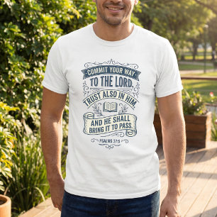 Salmos 37:5 Camiseta Cristiana Inspiradora
