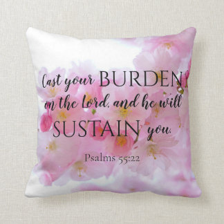 Salmos 55:22 Cojines decorativos bíblicos contra b