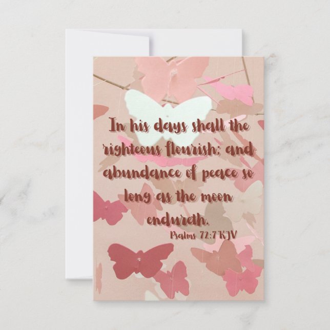 Salmos 72:7 KJV Biblia Verse Pic Tarjeta de felici (Anverso)