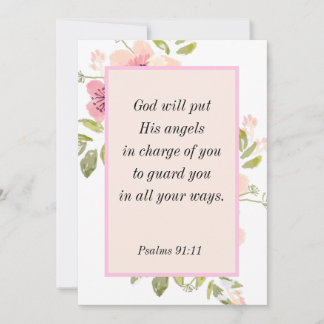Salmos 91:11 Biblia Verse Acerca De La Tarjeta De 