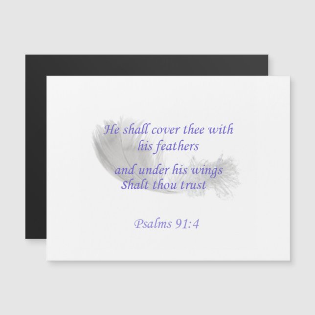 Salmos 91:4 Con sus plumas te cubrirá (Anverso/Reverso)