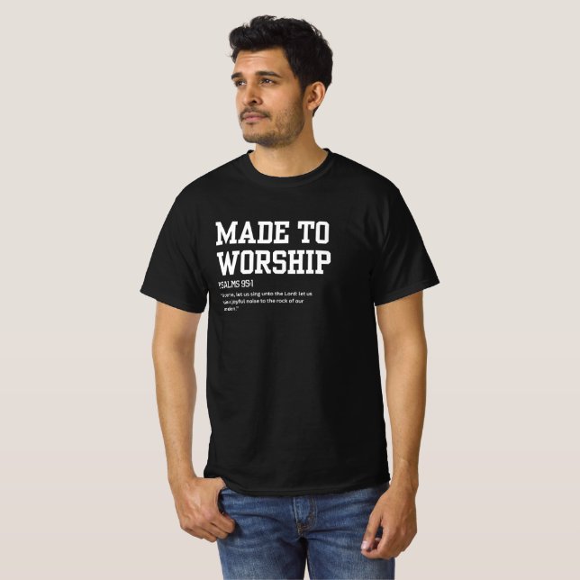 Salmos 95:1 Camiseta para hombres (Anverso completo)