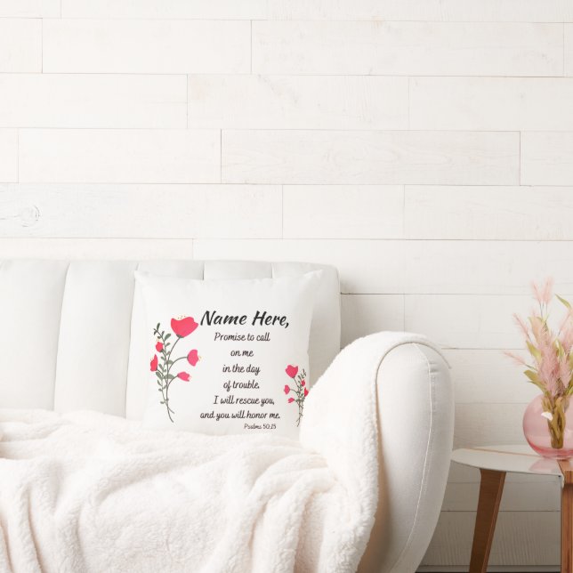 Salmos Cojín decorativo de algodón de las Escritur (Sofá)