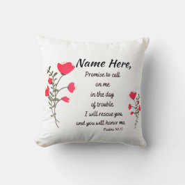 Salmos Cojín decorativo de algodón de las Escritur