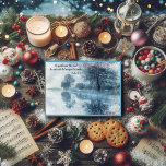 Salmos Verse Winter Wonderland Magnetic Cards<br><div class="desc">Verso de salmos con maravillosas tierras de invierno nevadas,  árboles cubiertos de nieve reflejando sobre un estanque congelado.</div>