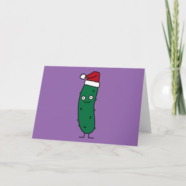 Salmuera de eneldo del navidad que lleva un gorra (Anverso)