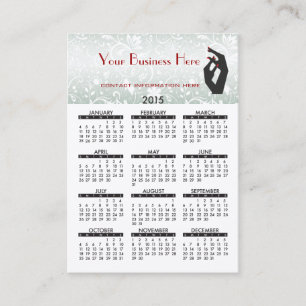 Salón 2015 del clavo del calendario de la tarjeta
