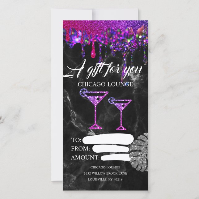 Salón Bar - Bolsa de certificados de bebidas (Anverso)