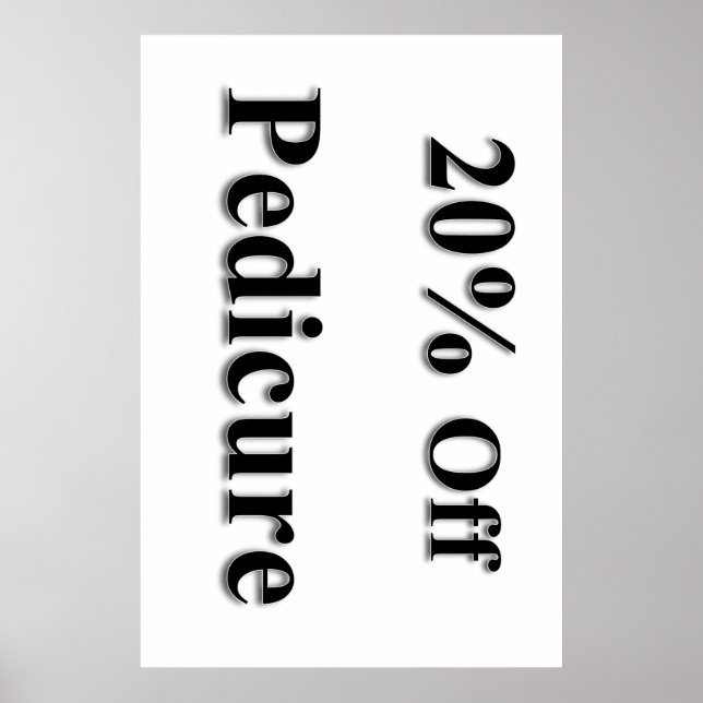 Salon Barbershop Posters 20% Off Pedicure (Frente)
