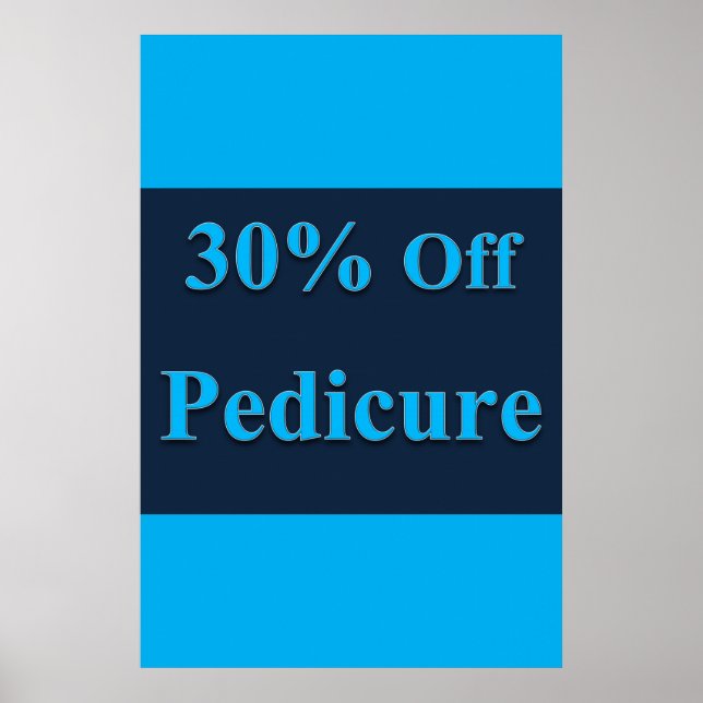 Salon Barbershop Posters 30% Off Pedicure (Frente)