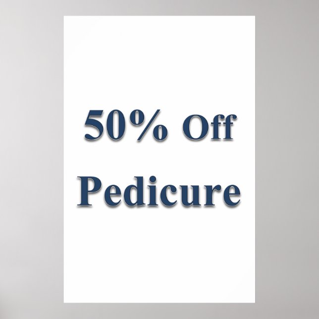 Salon Barbershop Posters 50% Off Pedicure (Frente)