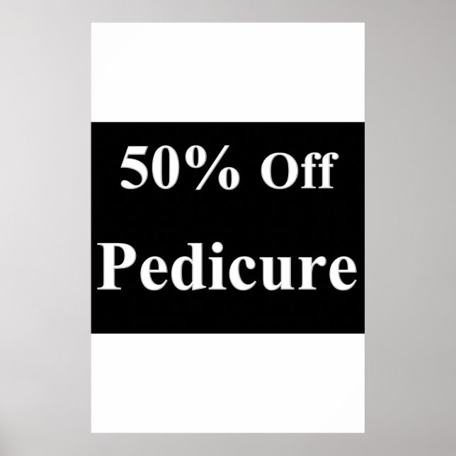 Salon Barbershop Posters 50% Off Pedicure (Frente)