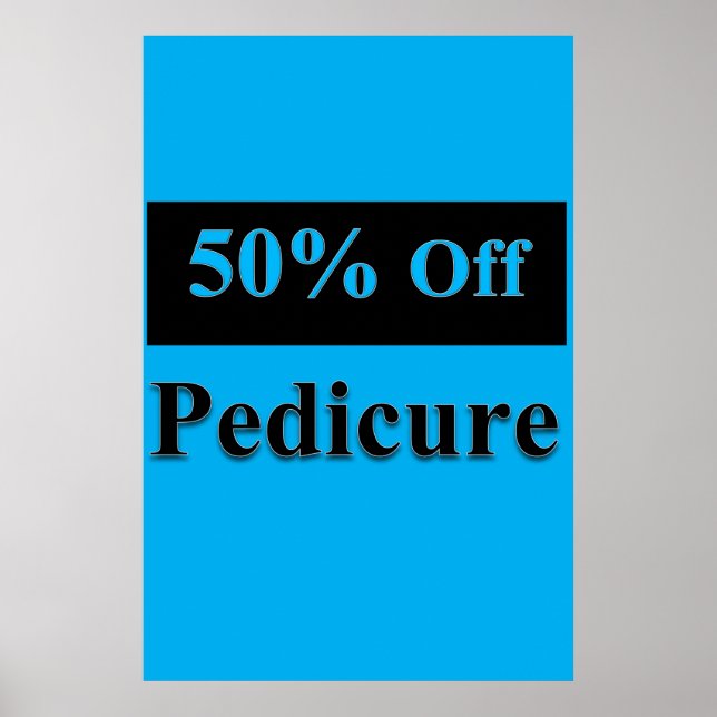 Salon Barbershop Posters 50% Off Pedicure (Frente)