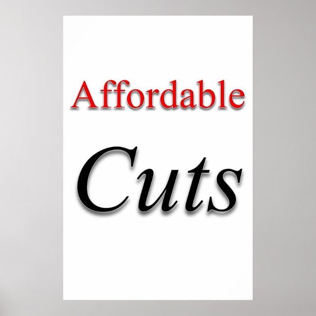 Salon Barbershop Posters Affordable Cuts! (Frente)