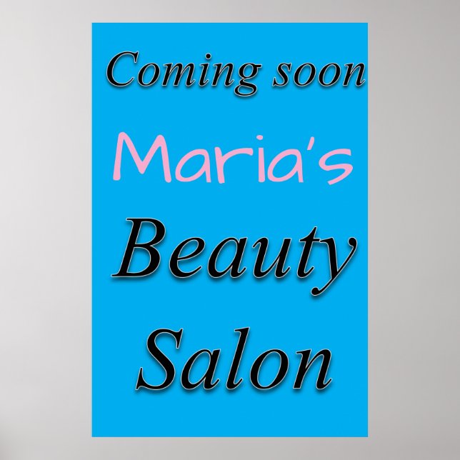 Salon Barbershop Posters Beauty Salon Coming Soon (Frente)