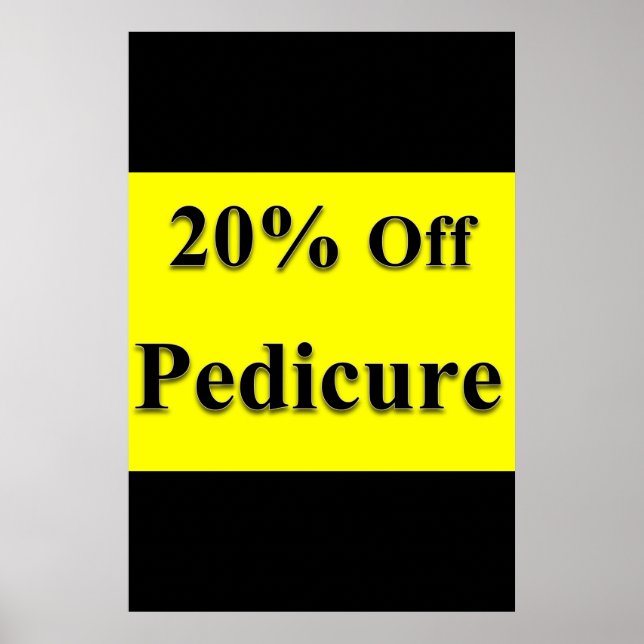 Salon Barbershop Posters Combo 20% Off Pedicure (Frente)