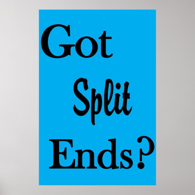 Salon Barbershop Posters Got Split Ends? (Frente)