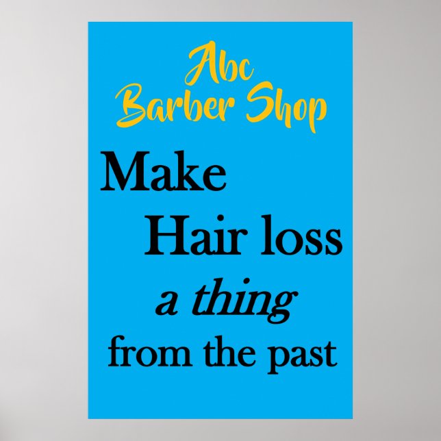 Salon Barbershop Posters Hair Loss  (Frente)
