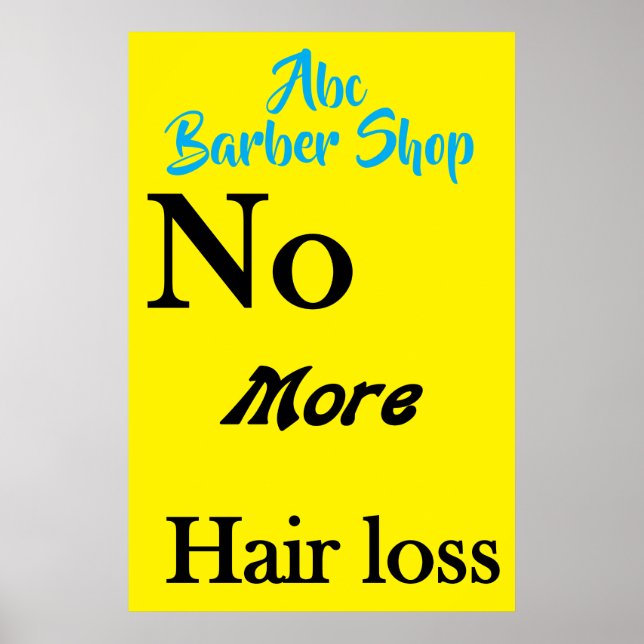 Salon Barbershop Posters Hair Loss  (Frente)