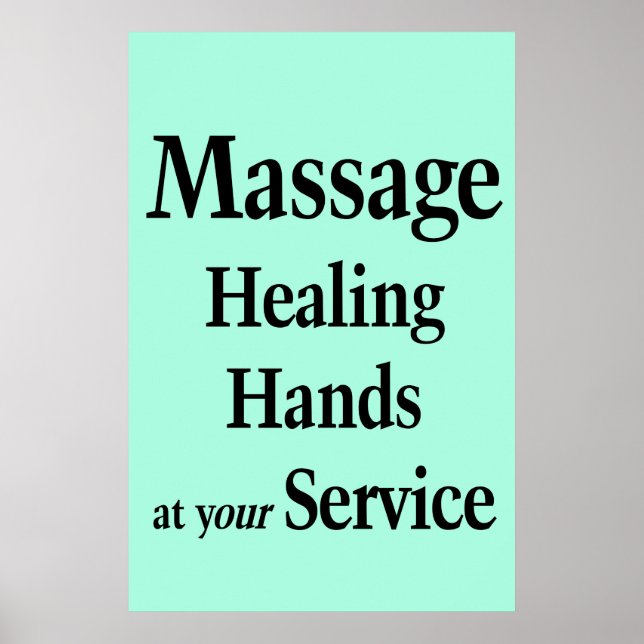 Salon Barbershop Posters Massage Healing Hands (Frente)