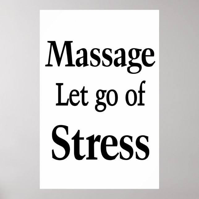 Salon Barbershop Posters Massage Stress (Frente)