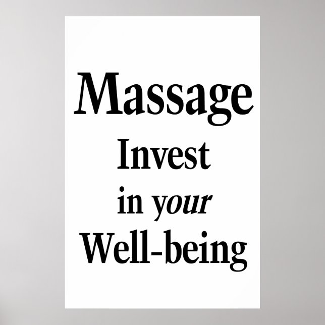 Salon Barbershop Posters Massage Well-being (Frente)
