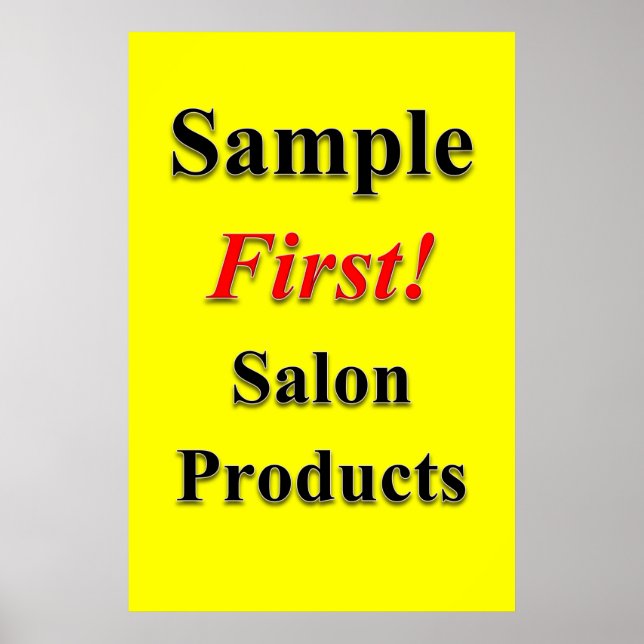 Salon Barbershop Posters Sample Sale Products (Frente)