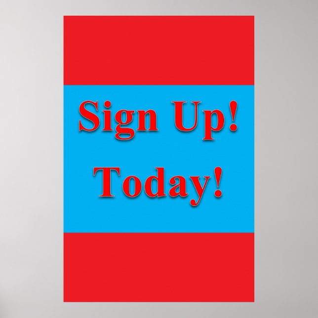 Salon Barbershop Posters Sign Up Today (Frente)