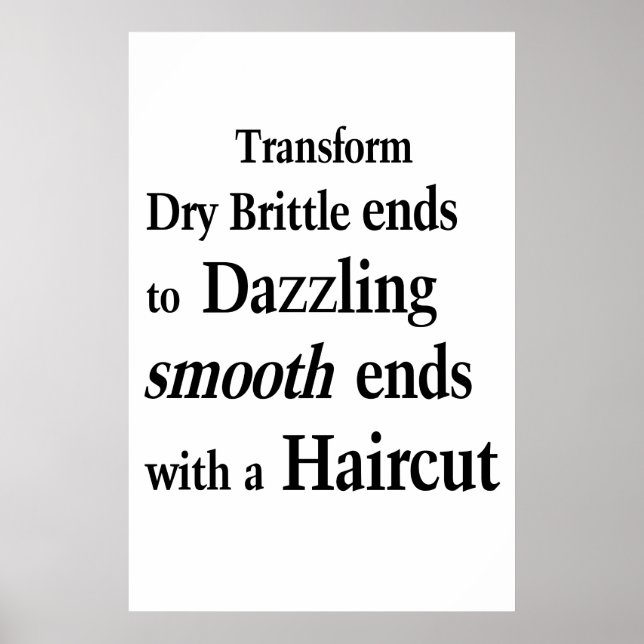 Salon Barbershop Posters Transform Brittle Ends? (Frente)