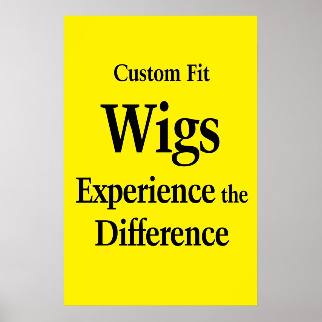 Salon Barbershop Posters Wigs Custom Fit  (Frente)