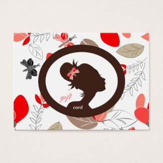 Salon Beauty Gift Card Butterfly Flores Red