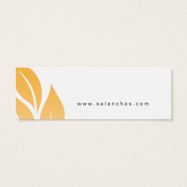 Salon Bookmark Spa audaz hoja flor amarillo (Atrás)
