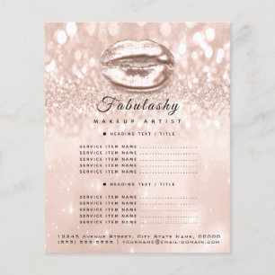 Salón de Artista de Maquillaje Folleto Brillante R