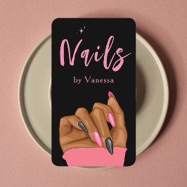 Salón de artistas de uñas Código Qr Tarjeta de pre