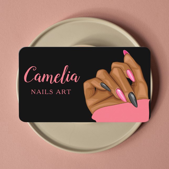 Salón de artistas de uñas Código Qr Tarjeta de pre (Subido por el creador)