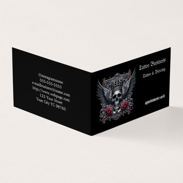 Salón de artistas del tatuaje Tarjeta de presentac (Exterior)