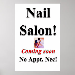 Salón de Barbería Posters Salón Nail Próximamente