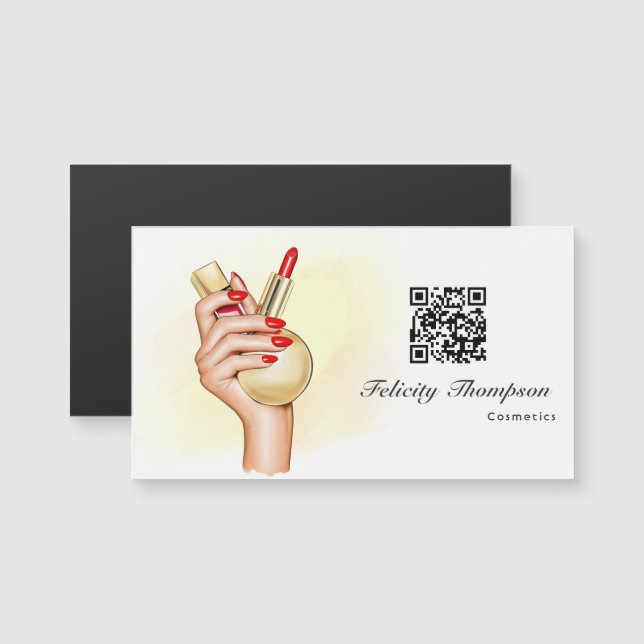 Salón de belleza Código QR (Anverso/Reverso)