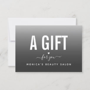 Salón de belleza con degradado de color gris moder