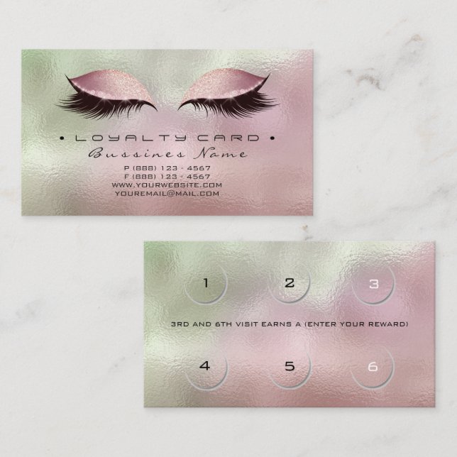 Salón de belleza de la tarjeta de fidelidad maquil (Anverso / Reverso)