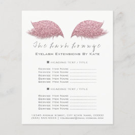 Salón de belleza de maquillaje Flyer blanco gris P
