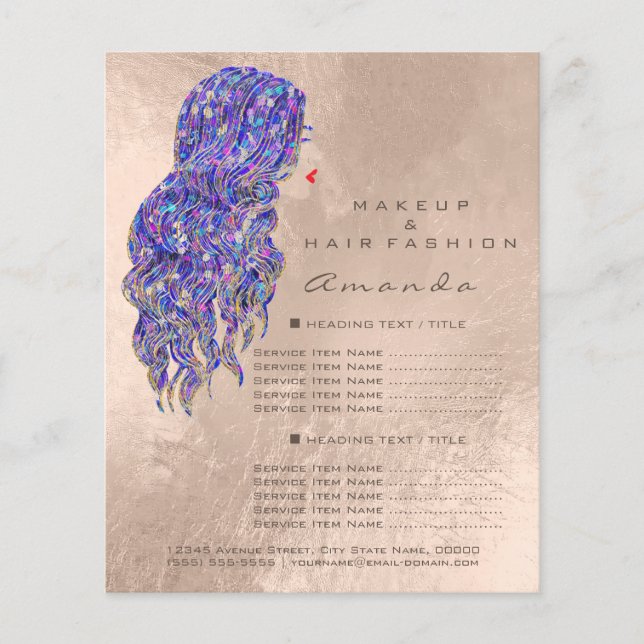 Salón de belleza de maquillaje Lash Flyer Mermaid  (Frente)