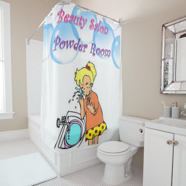 Salón De Belleza Ducha Cortina Polvo Sala (In situ)